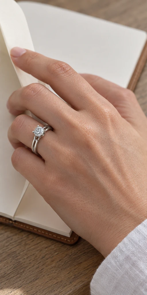 Twist Lab-Grown Diamond Ring — 0.5 ct editorial styling