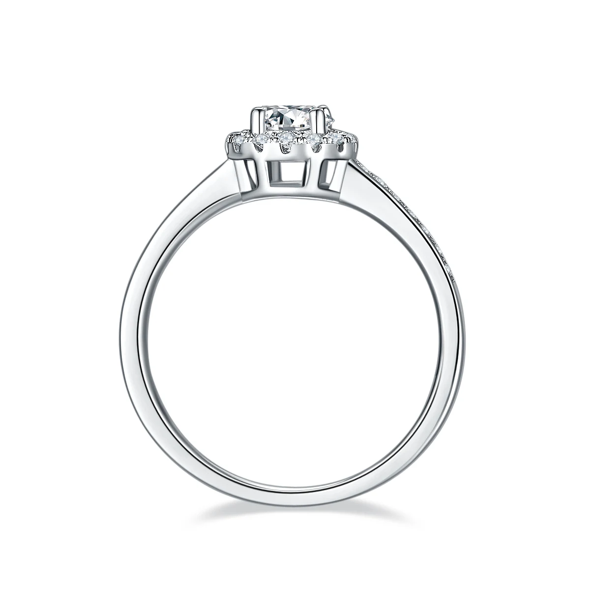 Round Halo Lab-Grown Diamond Ring — 0.5 ct — product view 3