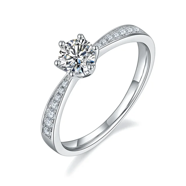 Fluid Accent Lab-Grown Diamond Ring — 0.5 ct