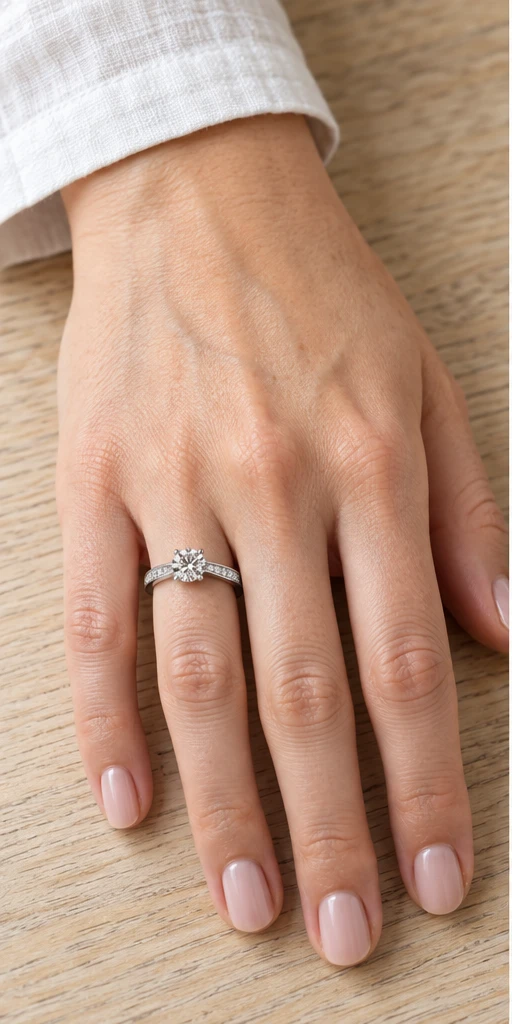 Fluid Accent Lab-Grown Diamond Ring — 0.5 ct styling