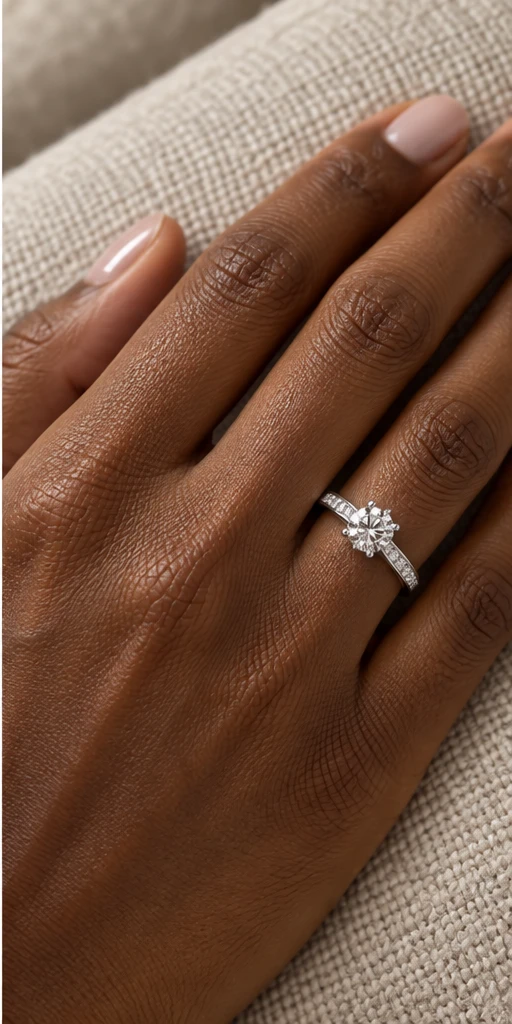 Fluid Accent Lab-Grown Diamond Ring — 0.5 ct editorial styling