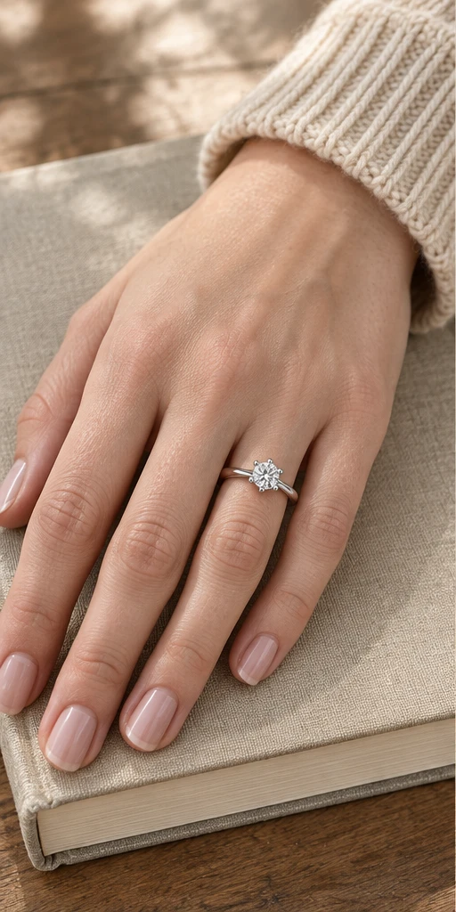 Crown Lab-Grown Diamond Ring — 0.5 ct styling