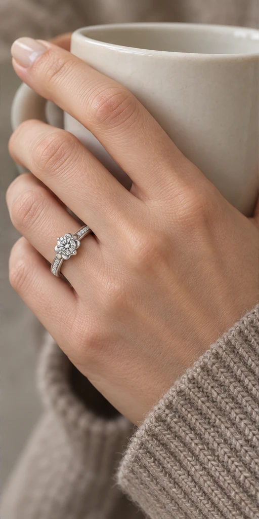 Grace Accent Lab-Grown Diamond Ring — 0.5 ct editorial styling