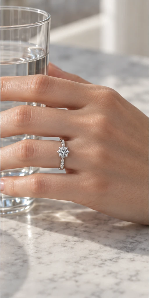 Orbit Accent Lab-Grown Diamond Ring — 0.5 ct editorial styling