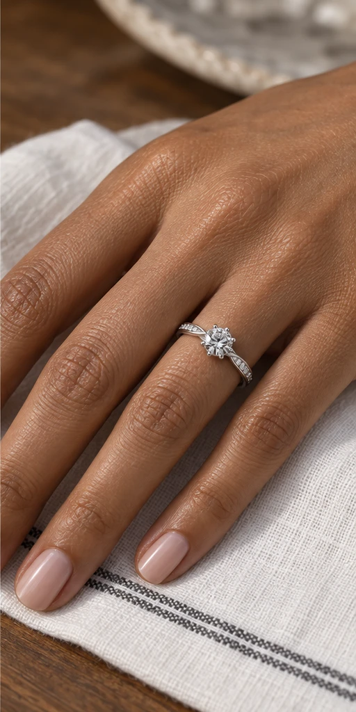 Orbit Accent Lab-Grown Diamond Ring — 0.5 ct editorial styling