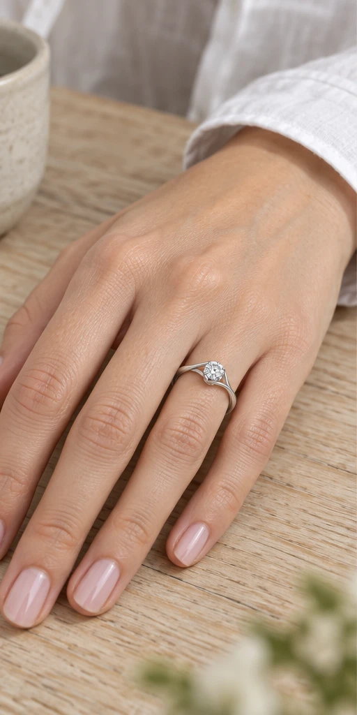 Bud Twist Lab-Grown Diamond Ring — 0.5 ct styling