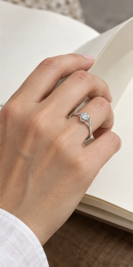Bud Twist Lab-Grown Diamond Ring — 0.5 ct editorial styling