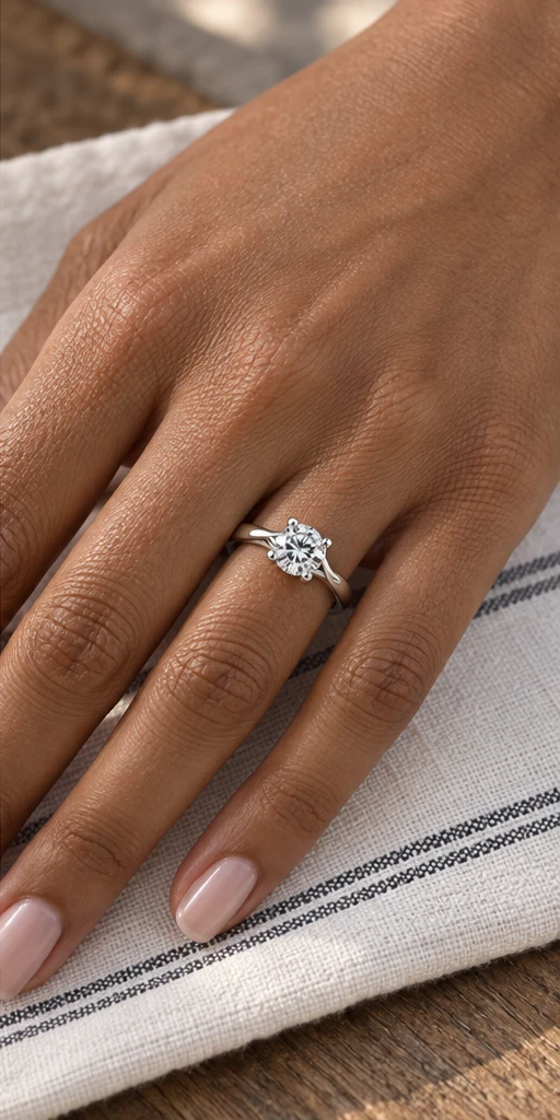 Tulip Lab-Grown Diamond Ring — 1.5 ct editorial styling