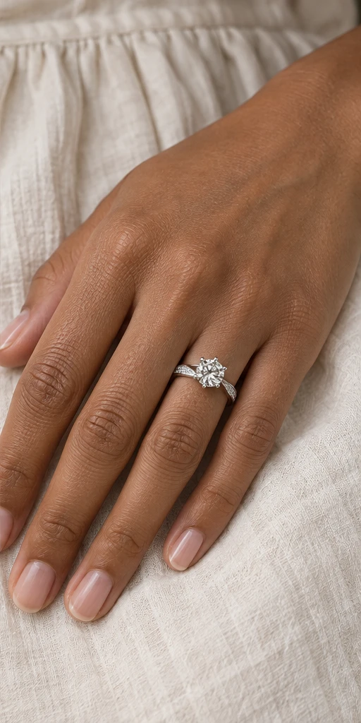 Half-Light Lab-Grown Diamond Ring — 1.5 ct editorial styling