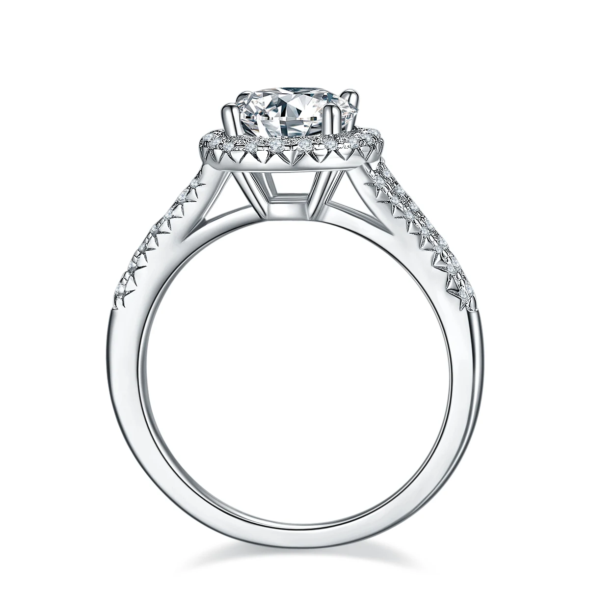 Round Halo Lab-Grown Diamond Ring — 1.5 ct — product view 3