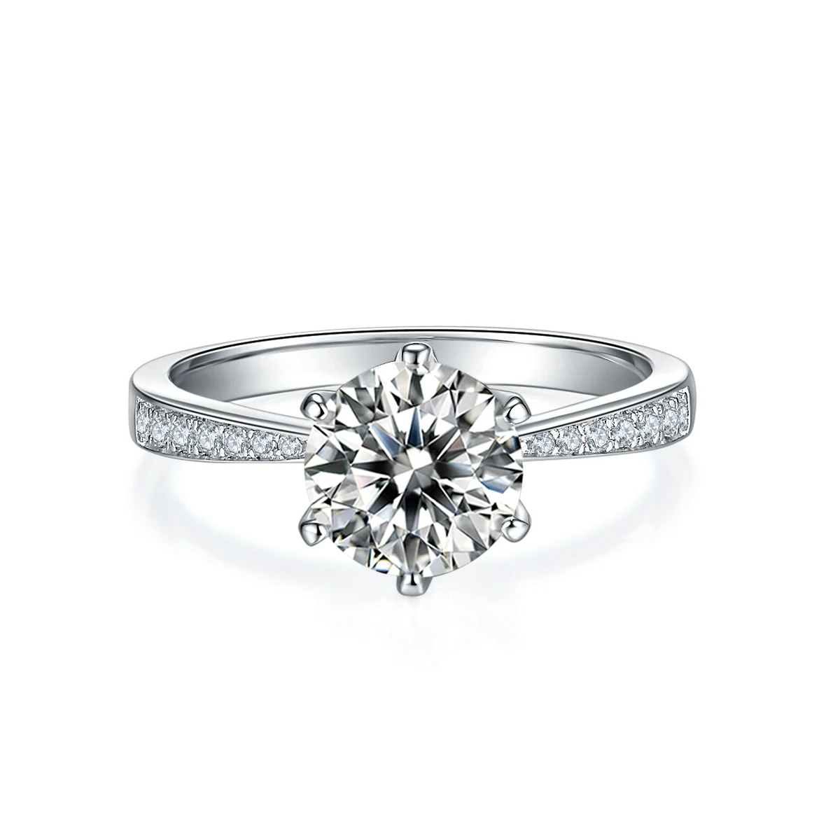 Fluid Accent Lab-Grown Diamond Ring — 1.5 ct — product view 2