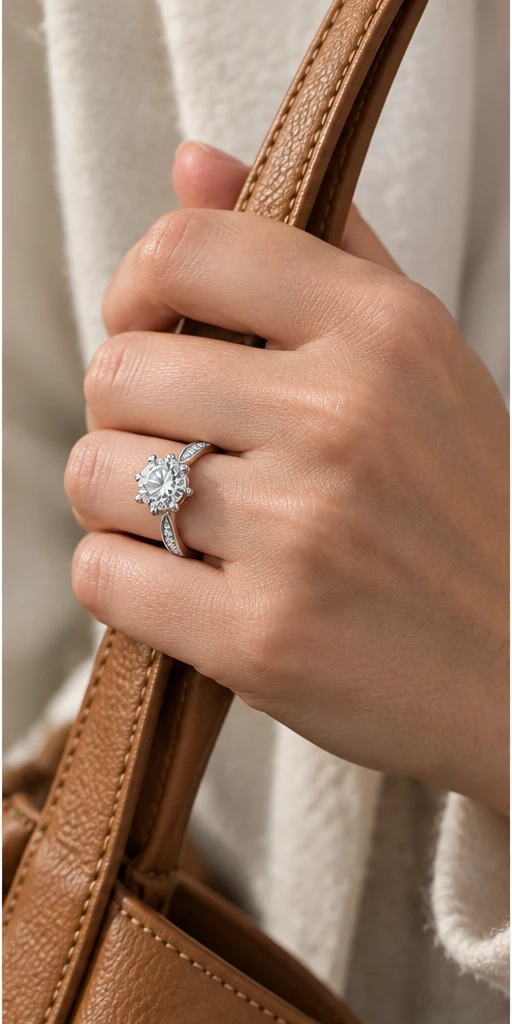 Orbit Lab-Grown Diamond Ring — 1.5 ct editorial styling