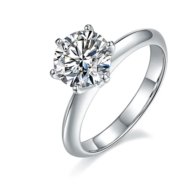 Six-Prong Lab-Grown Diamond Ring — 2 ct