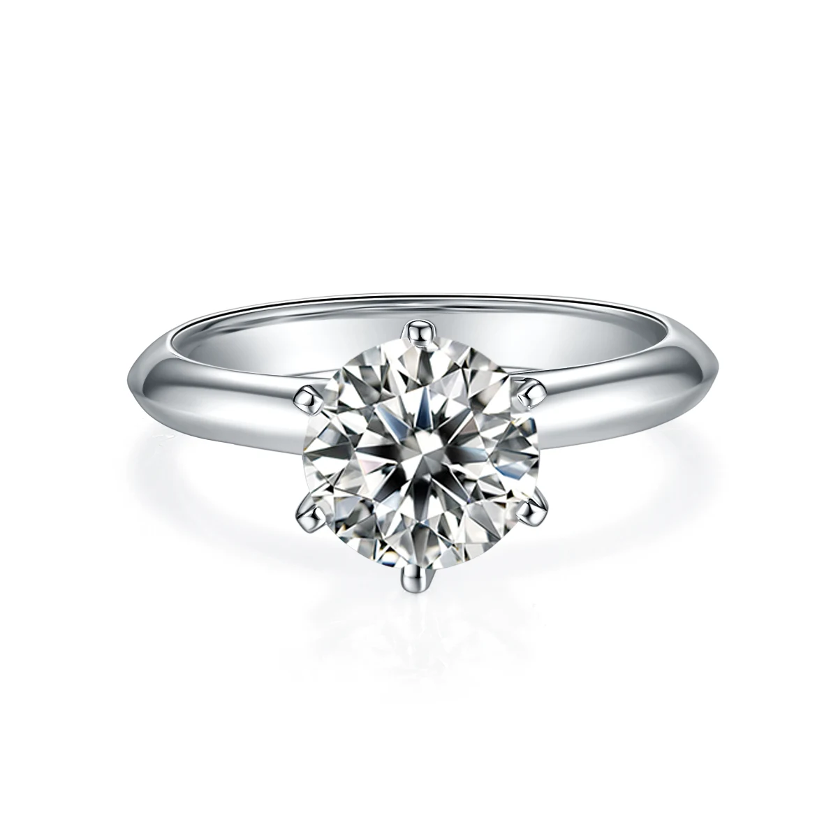 Six-Prong Lab-Grown Diamond Ring — 2 ct — product view 2