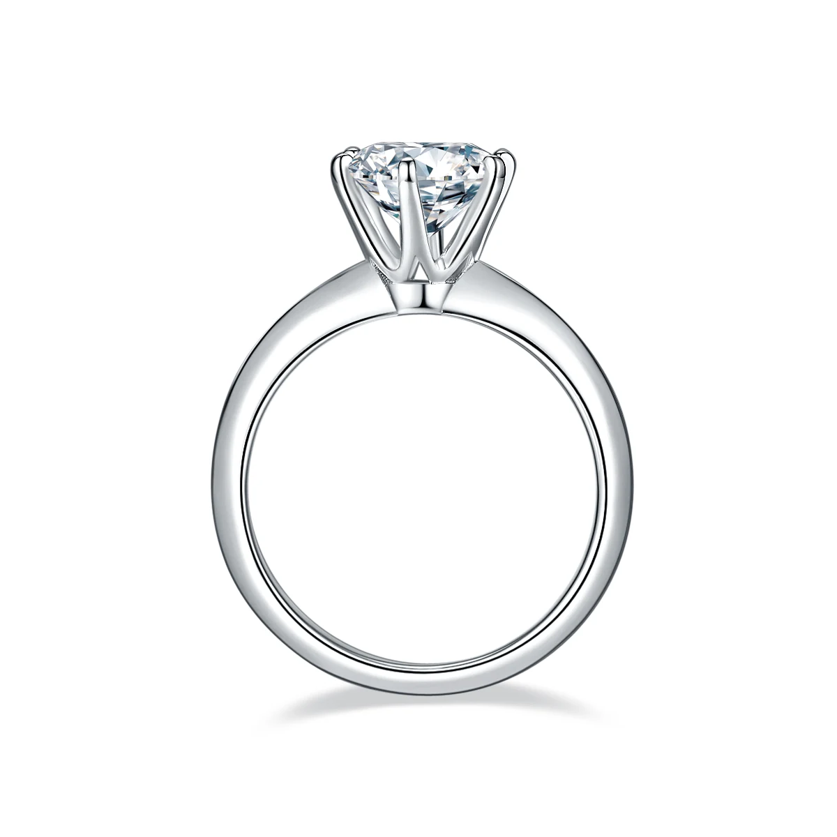 Six-Prong Lab-Grown Diamond Ring — 2 ct — product view 3