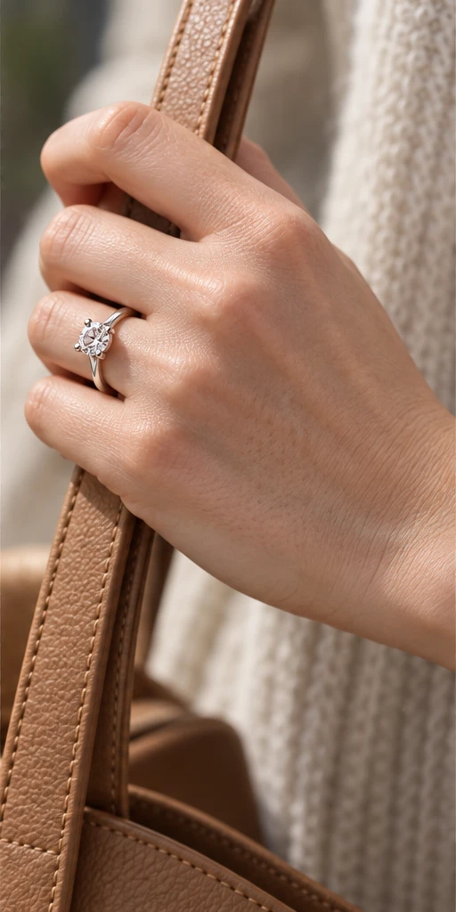 Tulip Lab-Grown Diamond Ring — 2 ct editorial styling
