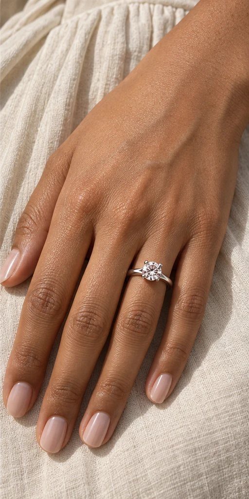 Tulip Lab-Grown Diamond Ring — 2 ct editorial styling
