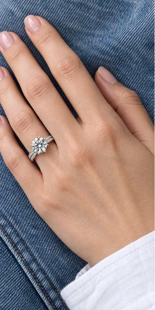 Starlight Lab-Grown Diamond Ring — 2 ct styling