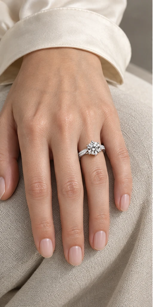 Half-Light Lab-Grown Diamond Ring — 2 ct styling