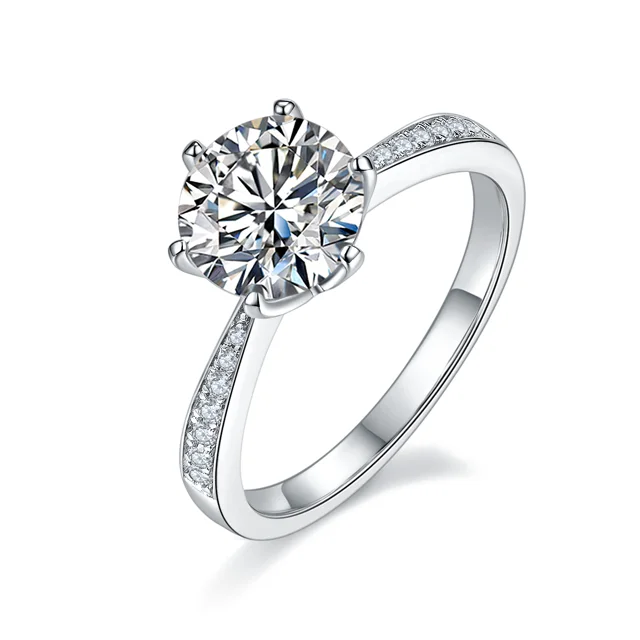 Fluid Accent Lab-Grown Diamond Ring — 2 ct