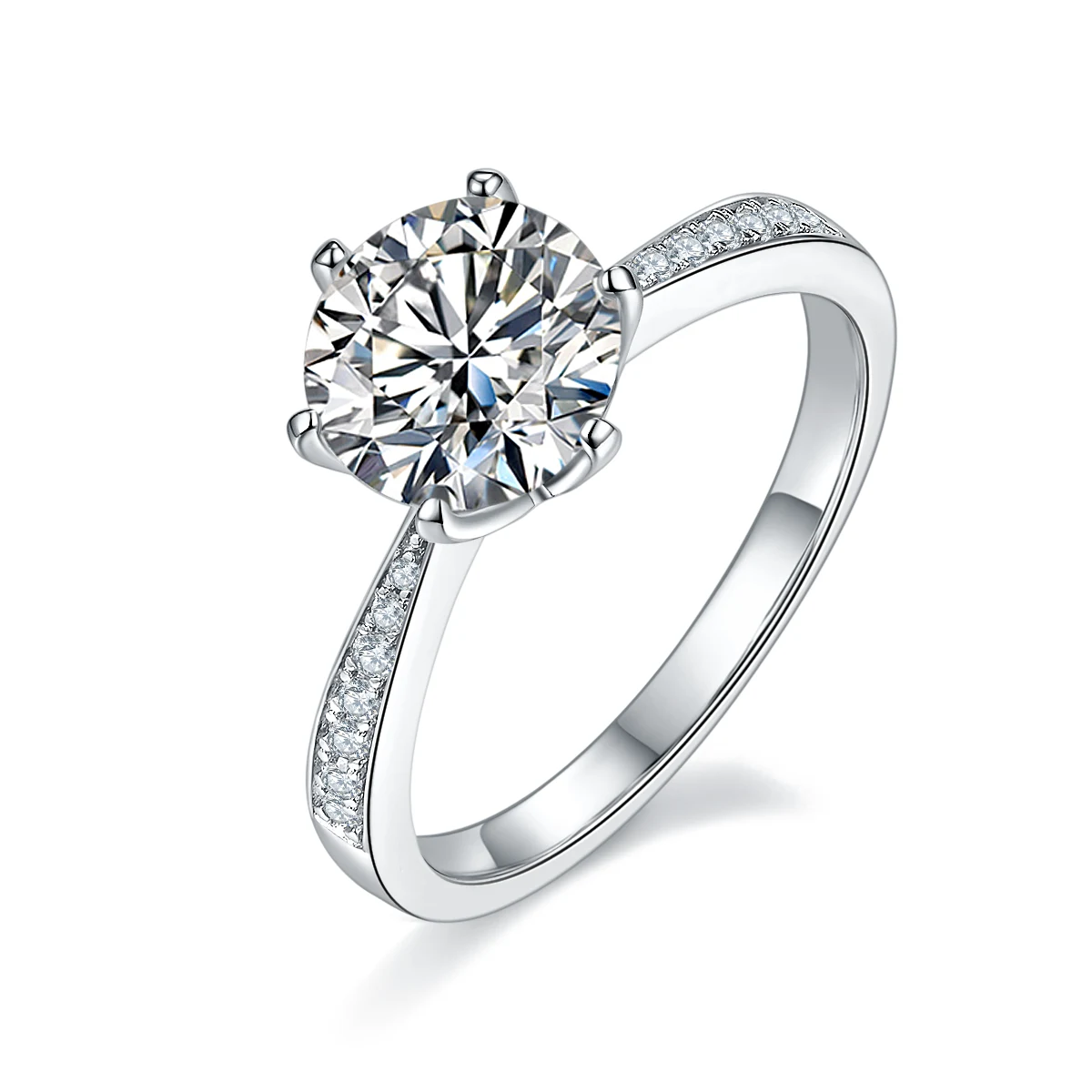 Fluid Accent Lab-Grown Diamond Ring — 2 ct — product view 1