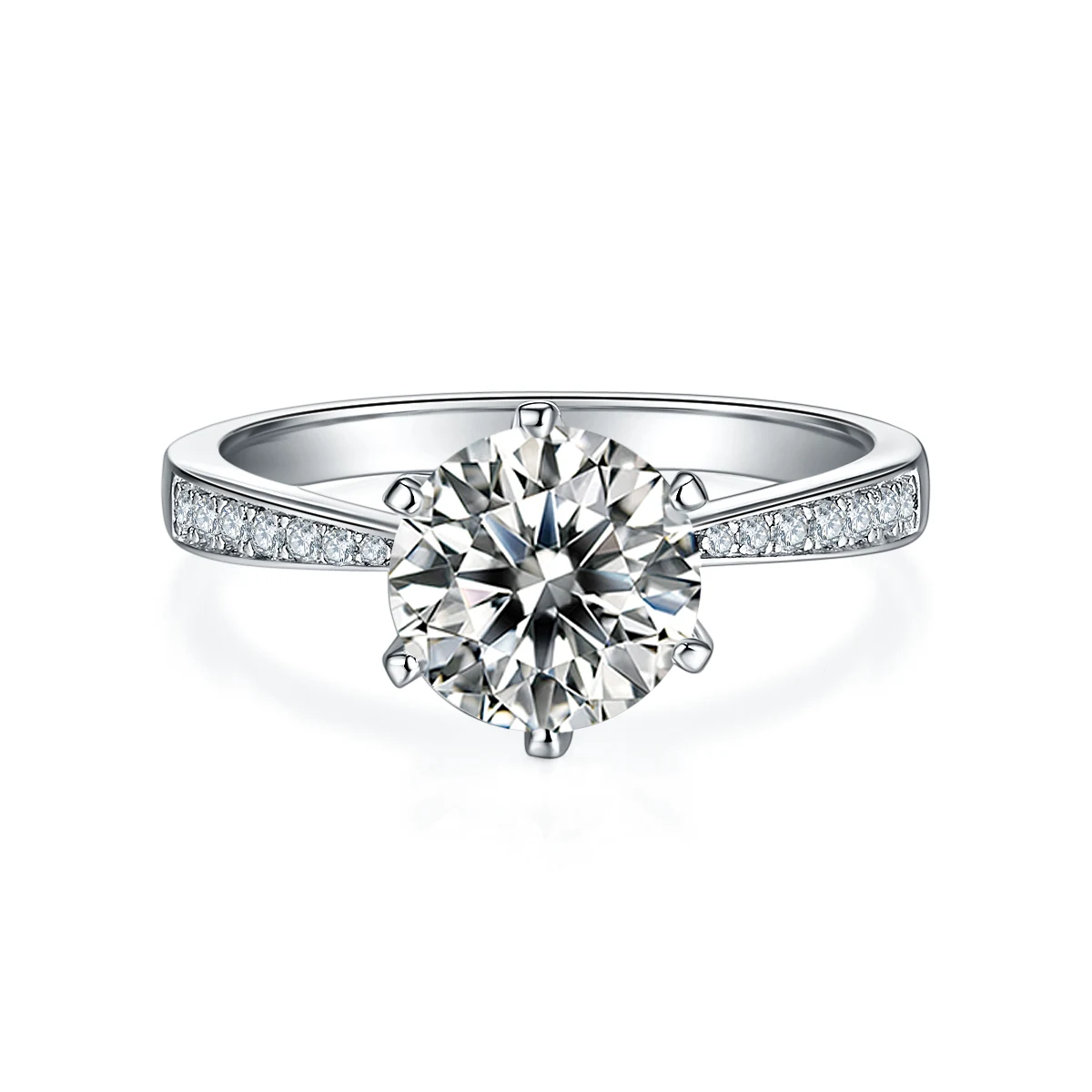 Fluid Accent Lab-Grown Diamond Ring — 2 ct — product view 2
