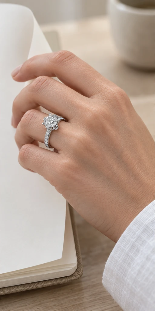 Flora Lab-Grown Diamond Ring — 2 ct editorial styling