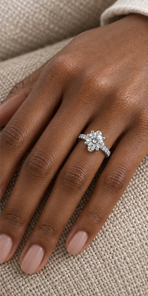 Flora Lab-Grown Diamond Ring — 2 ct editorial styling