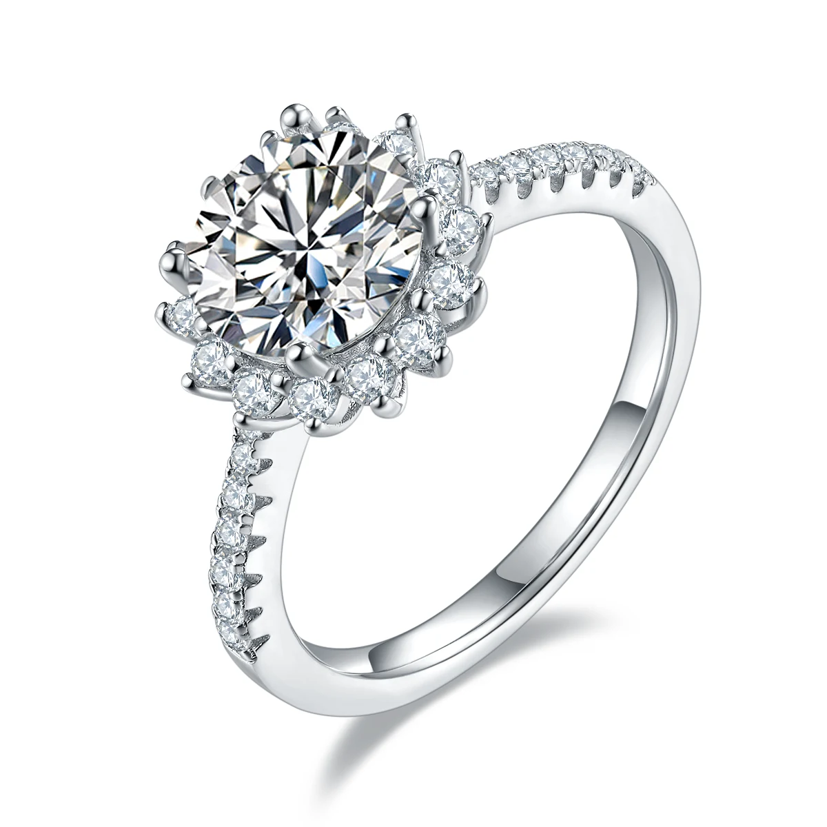 Sunflower Lab-Grown Diamond Ring — 2 ct — product view 1