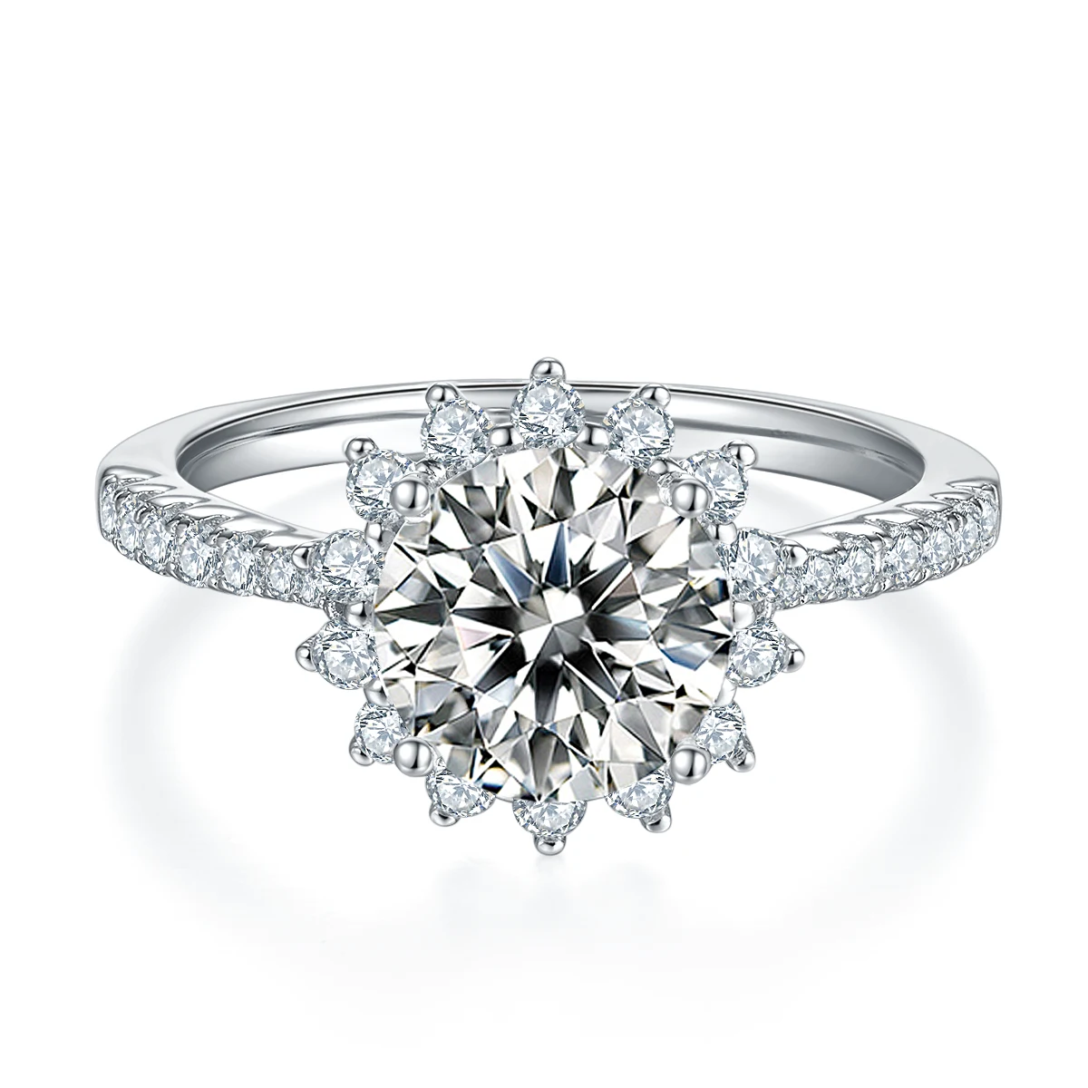 Sunflower Lab-Grown Diamond Ring — 2 ct — product view 2