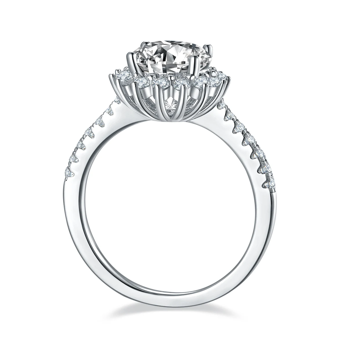 Sunflower Lab-Grown Diamond Ring — 2 ct — product view 3