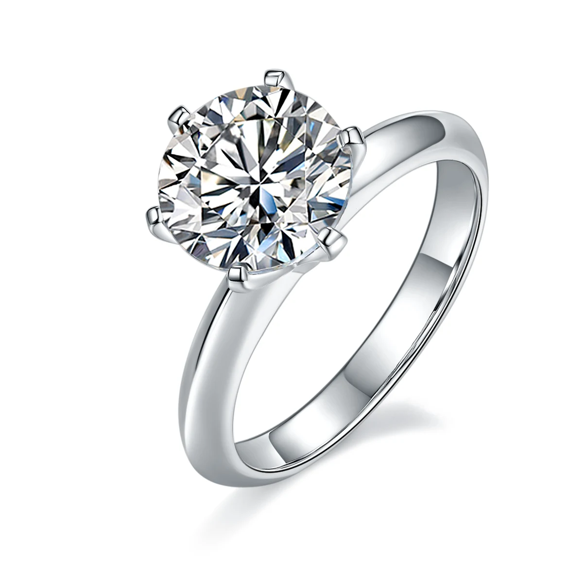 Six-Prong Lab-Grown Diamond Ring — 3 ct — product view 1