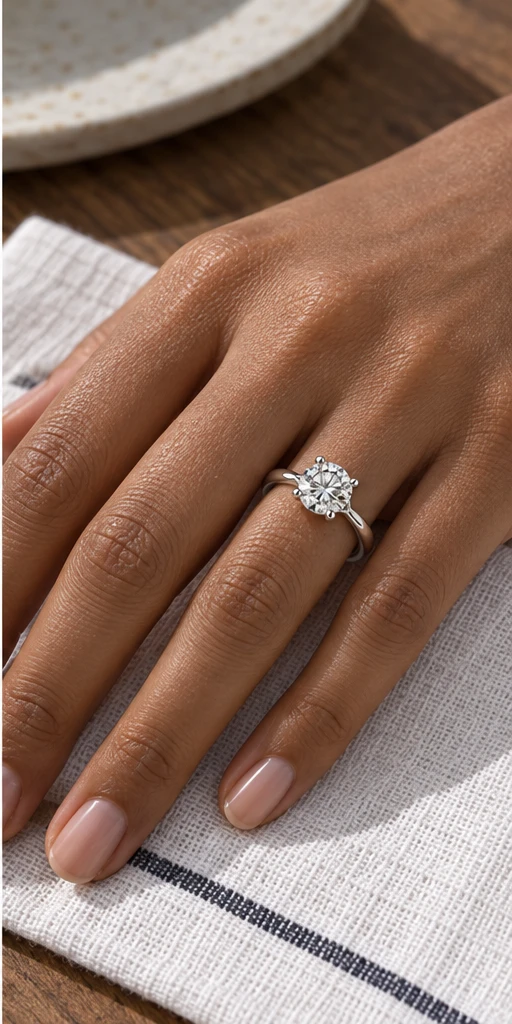 Tulip Lab-Grown Diamond Ring — 3 ct editorial styling