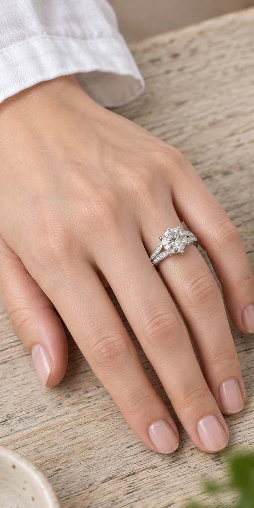 Starlight Lab-Grown Diamond Ring — 3 ct styling