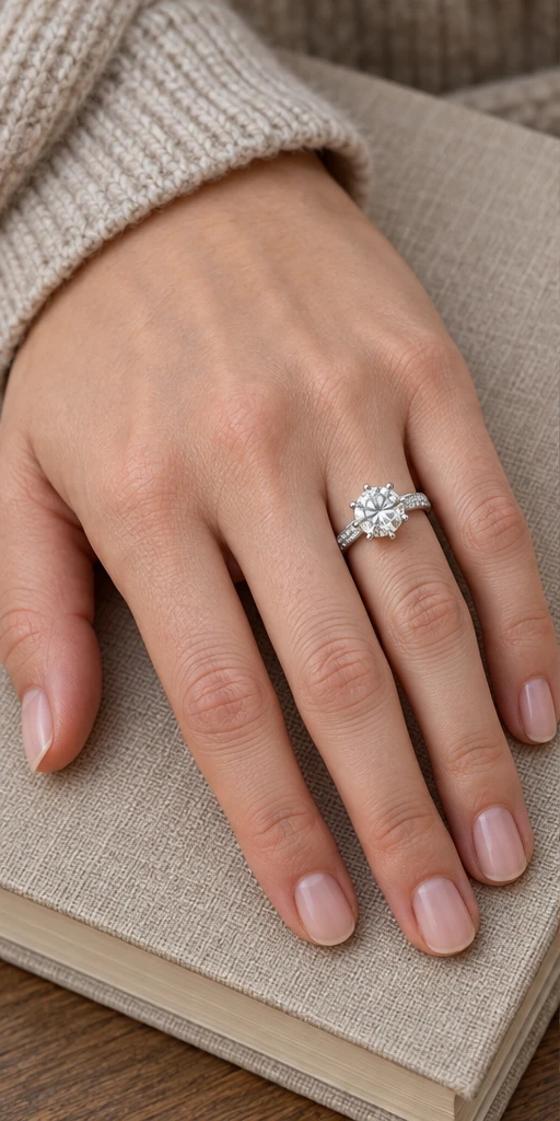 Half-Light Lab-Grown Diamond Ring — 3 ct styling
