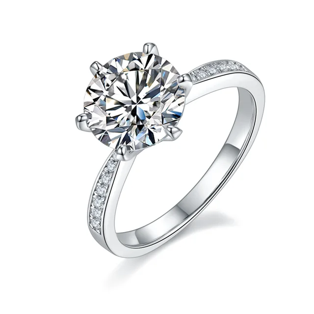 Fluid Accent Lab-Grown Diamond Ring — 3 ct