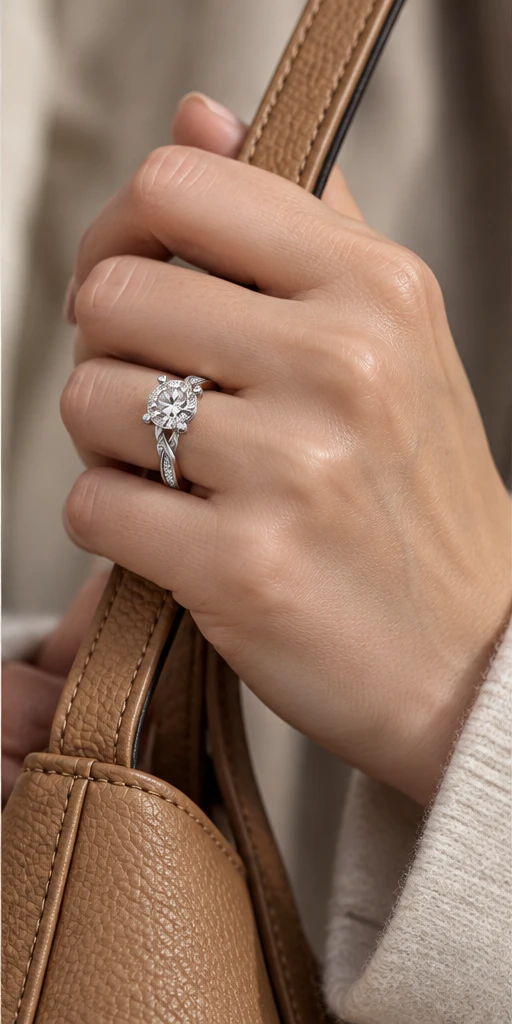 Orbit Lab-Grown Diamond Ring — 3 ct editorial styling