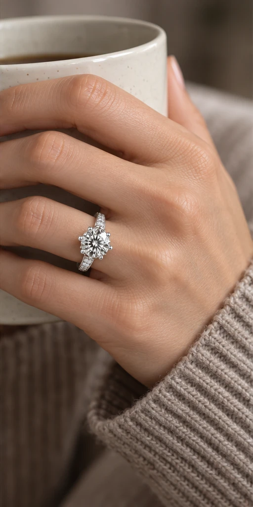 Flora Lab-Grown Diamond Ring — 3 ct editorial styling
