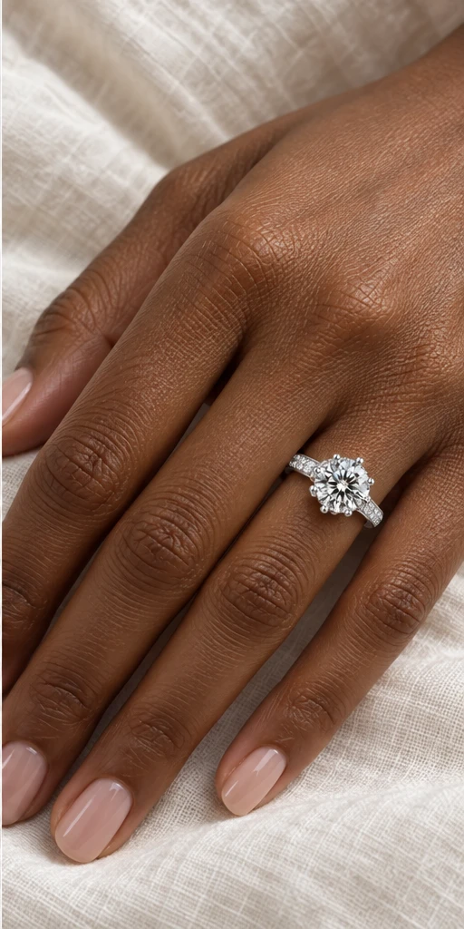 Flora Lab-Grown Diamond Ring — 3 ct editorial styling