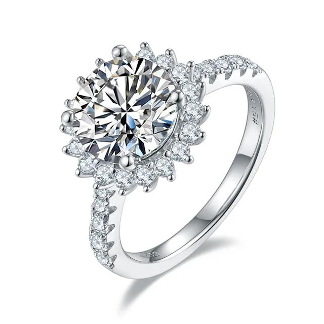 Sunflower Lab-Grown Diamond Ring — 3 ct