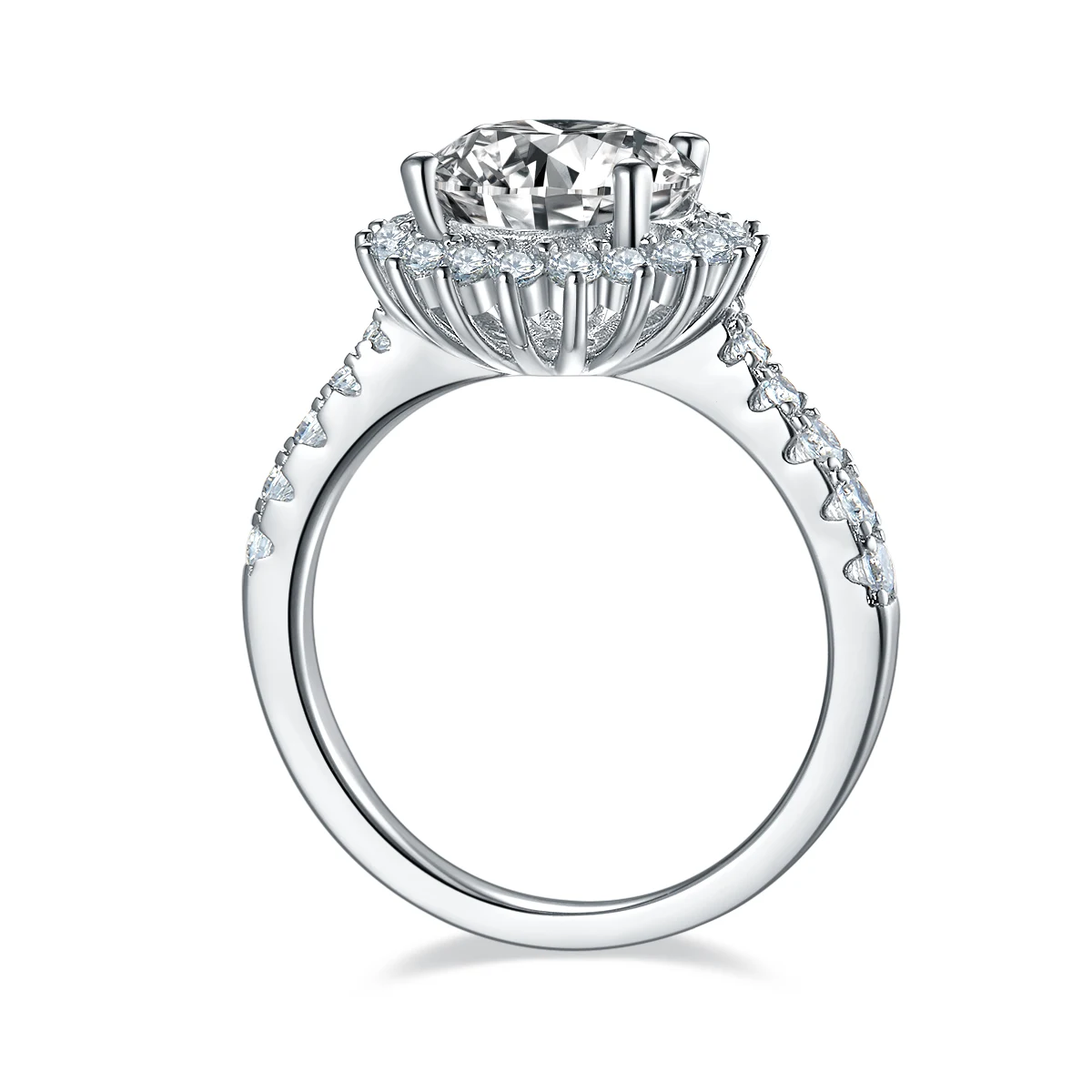 Sunflower Lab-Grown Diamond Ring — 3 ct — product view 3