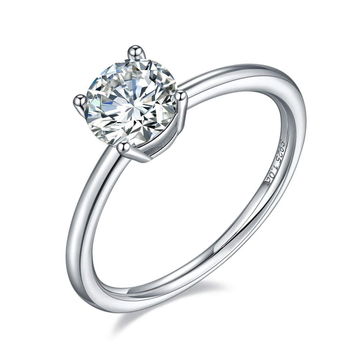 Round Solitaire Lab-Grown Diamond Ring — 1 ct — product view 1