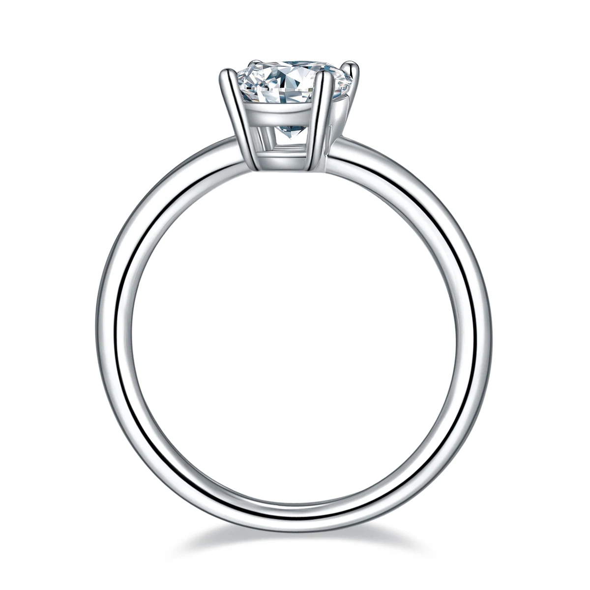 Round Solitaire Lab-Grown Diamond Ring — 1 ct — product view 3