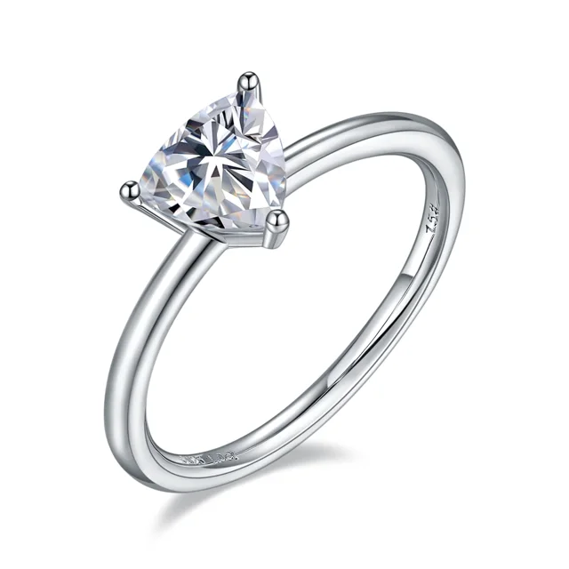 1 ct Trillion Solitaire Diamond Ring