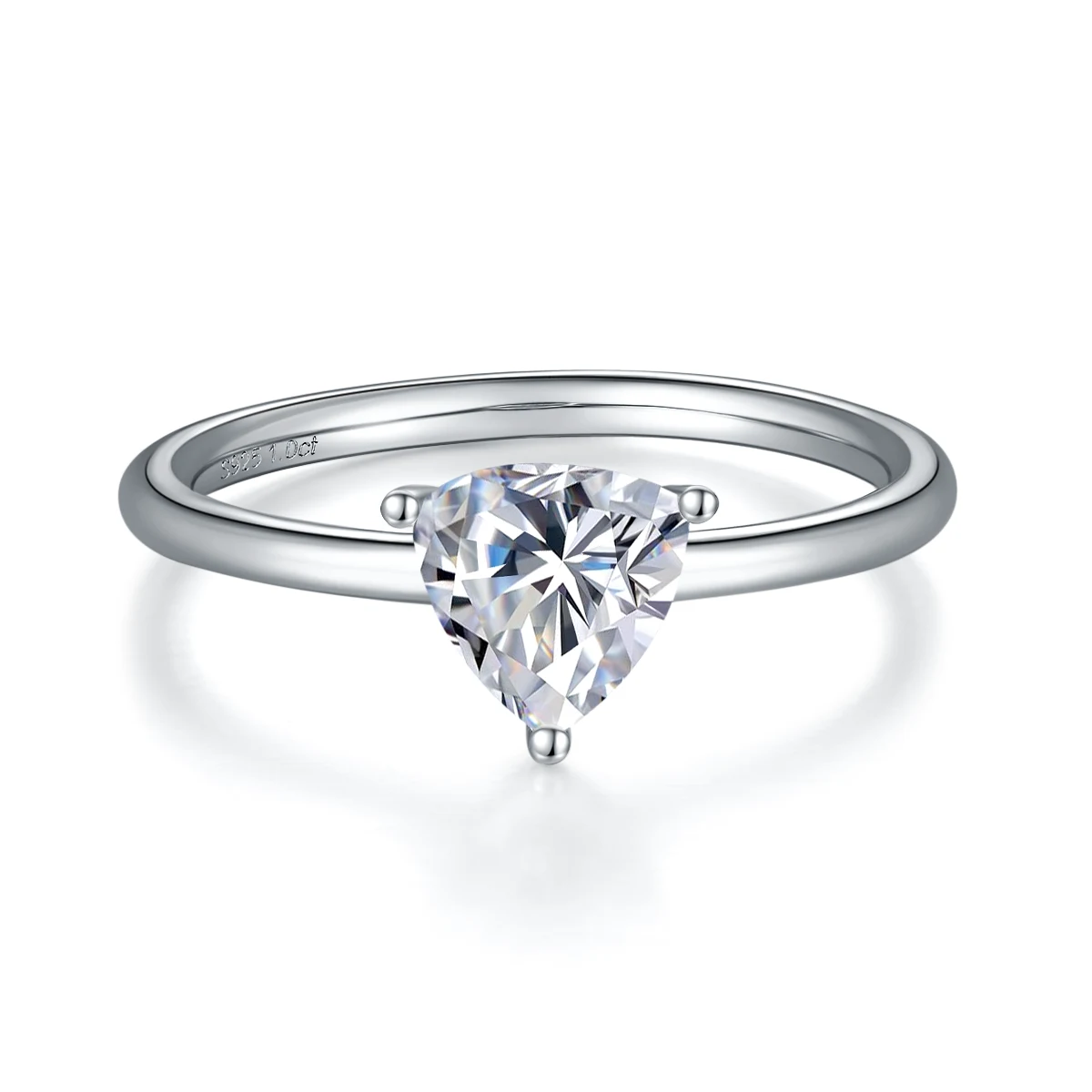 1 ct Trillion Solitaire Diamond Ring — product view 2