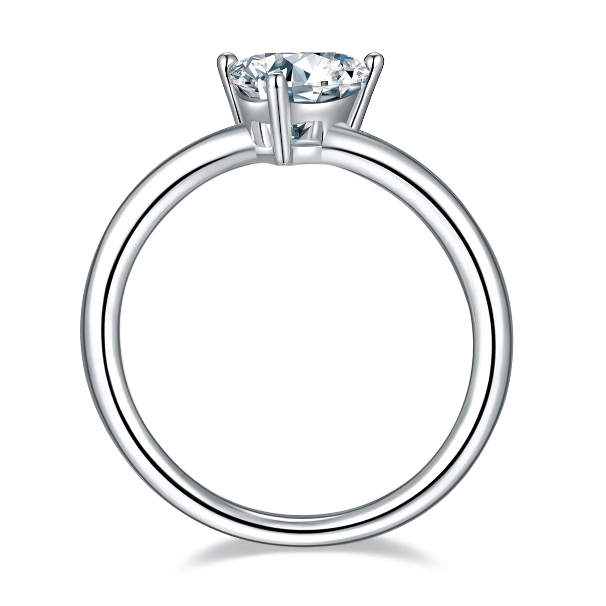 1 ct Trillion Solitaire Diamond Ring — product view 3
