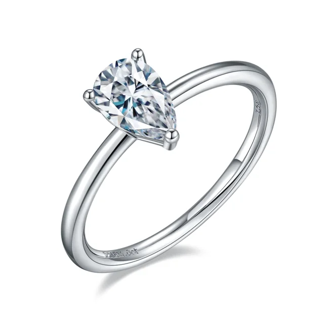 1 ct Pear Solitaire Diamond Ring