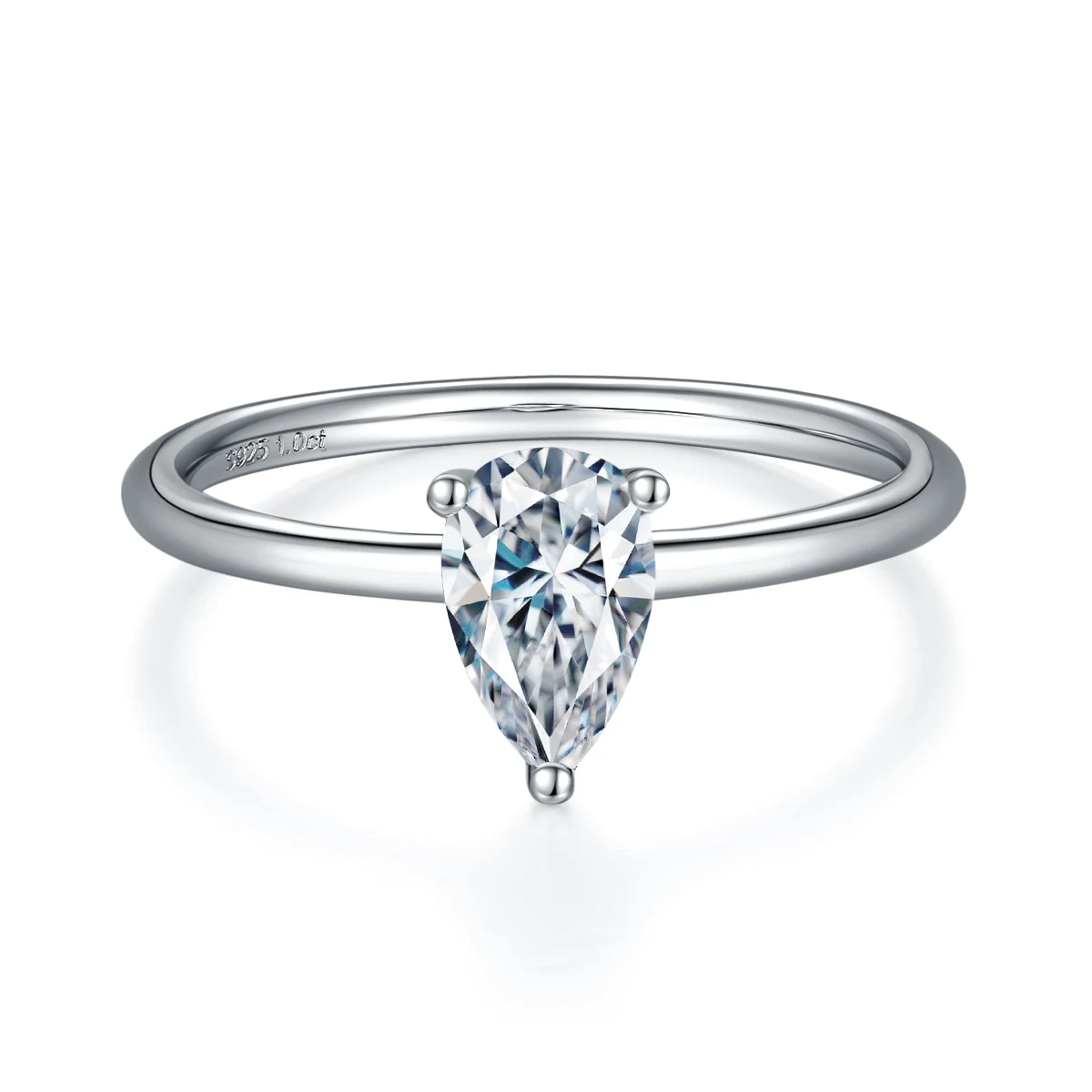 1 ct Pear Solitaire Diamond Ring — product view 2