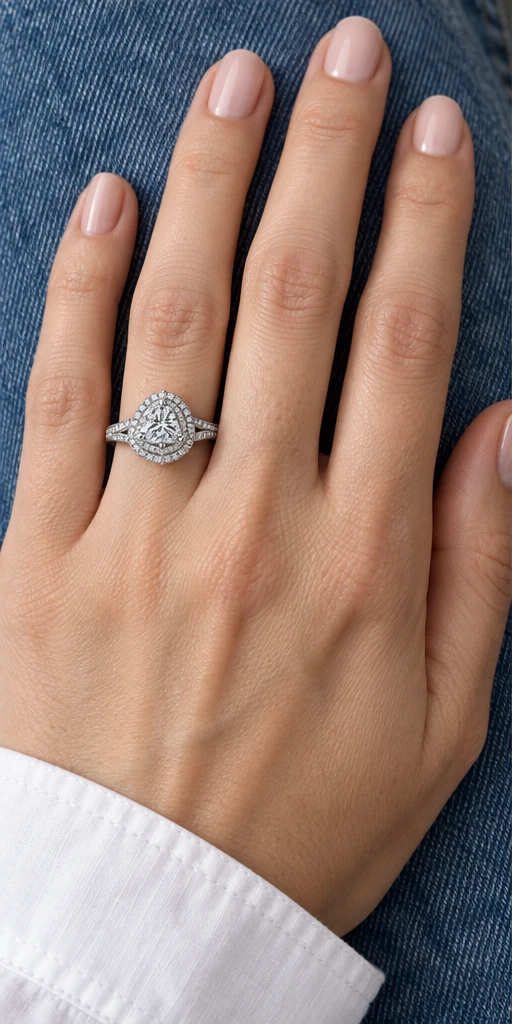Heart Halo Lab-Grown Diamond Ring — 1 ct styling