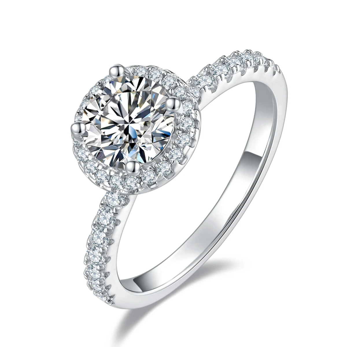 Round Elevated Lab-Grown Diamond Ring — 1 ct — product view 1